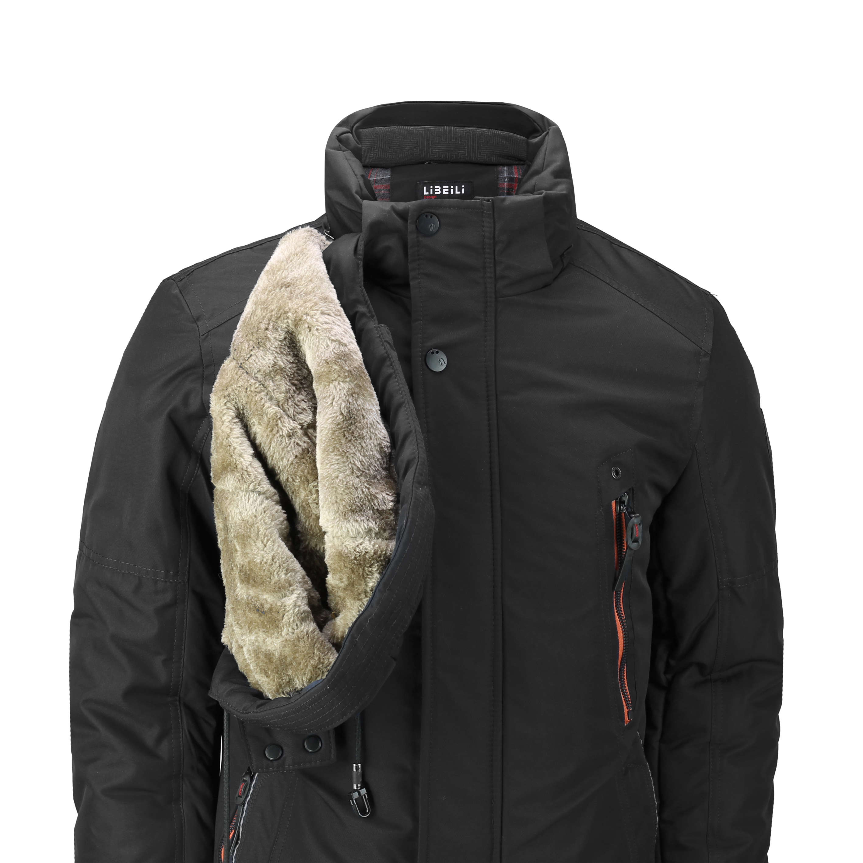 mens padded coat with hood
